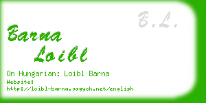 barna loibl business card